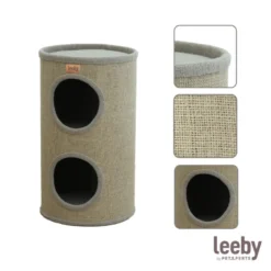 Leeby BonBon barril rascador con cama nido para gatos