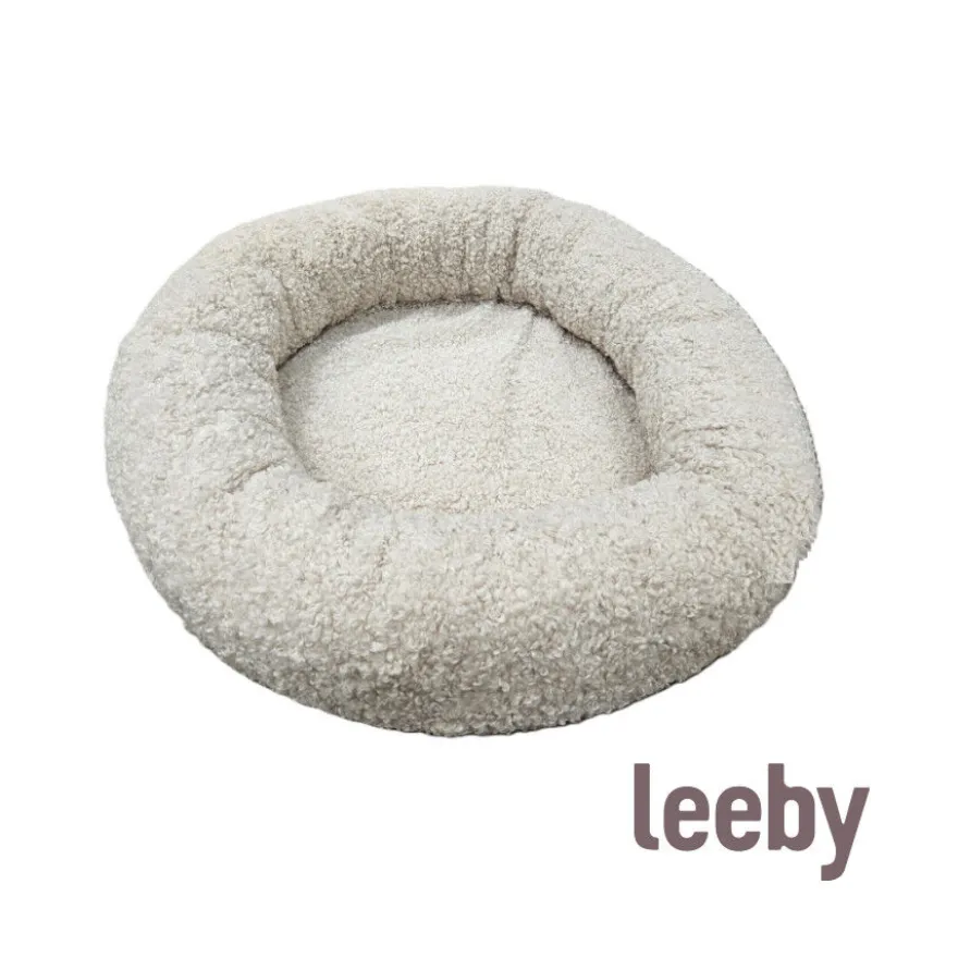 Leeby cama borreguito beige para cachorros