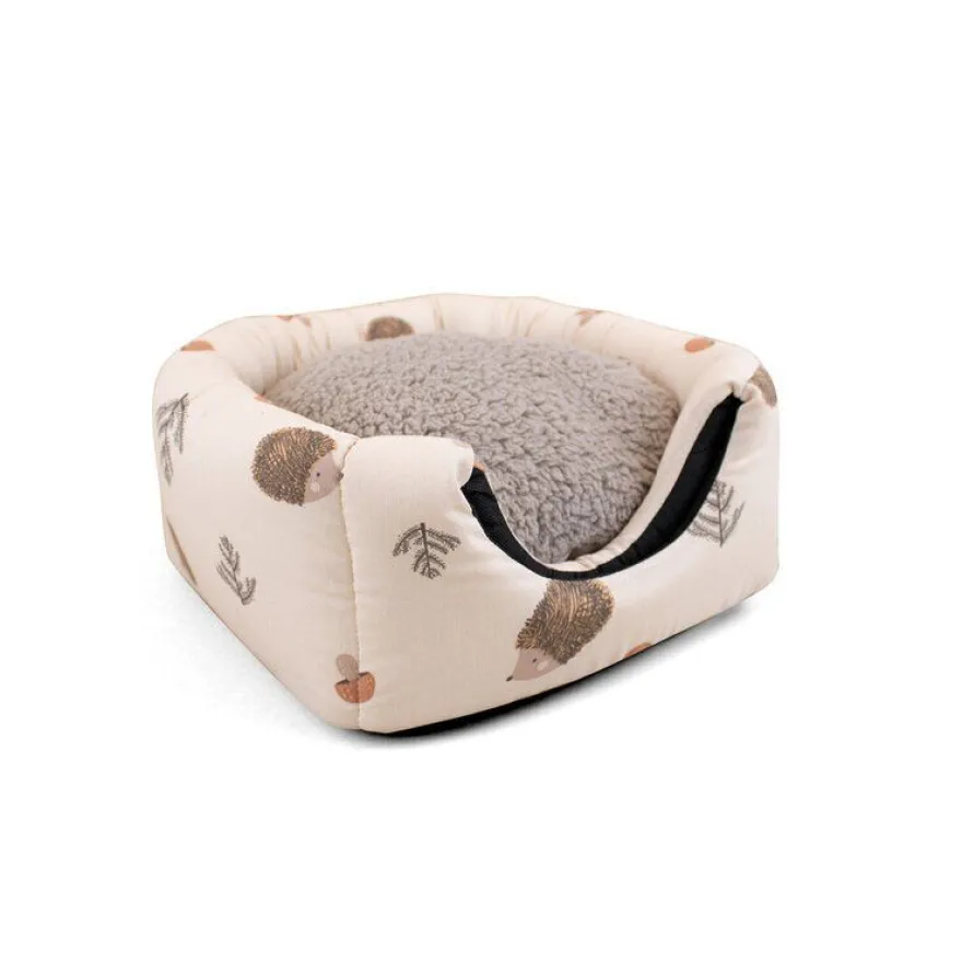 Leeby Cama Cueva Estampado de Erizos para gatos