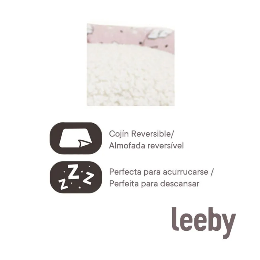 Leeby Cama Cueva Estampado de Erizos para gatos