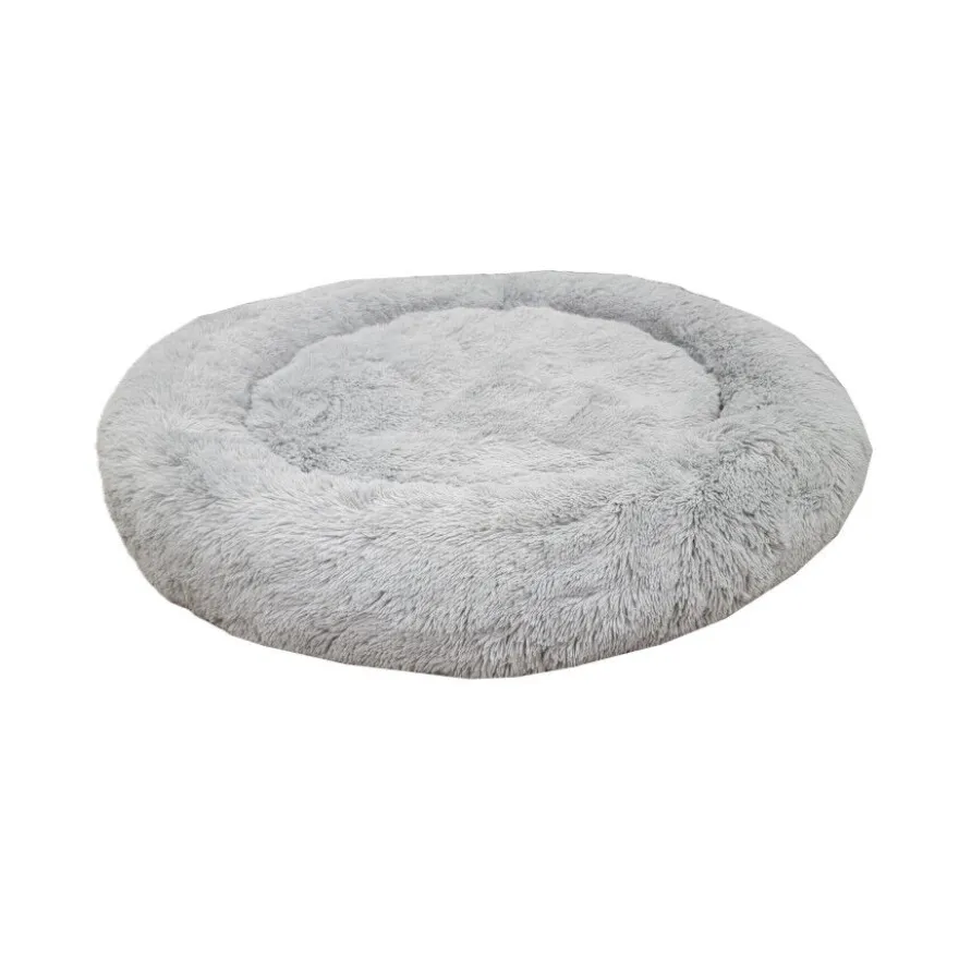 Leeby Cama Donut Anti Estrés XXL Gris para personas y perros