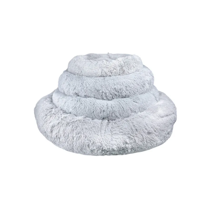 Leeby Cama Donut Anti Estrés XXL Gris para personas y perros