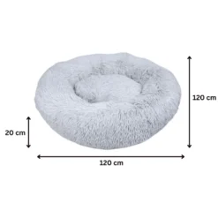Leeby Cama Donut Anti Estrés XXL Gris para personas y perros