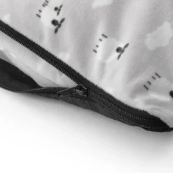 Leeby Cama gris con ovejitas desenfundable para cachorros