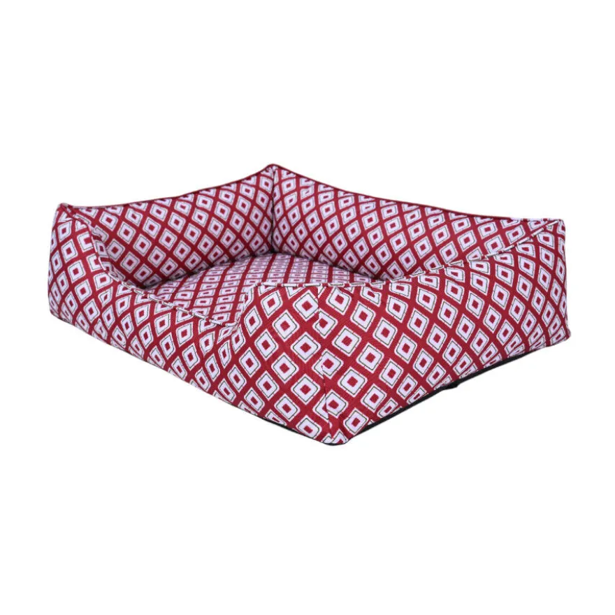 Leeby cama impermeable roja para perros