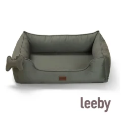 Leeby cama viscoelástica caqui para perros