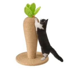 Leeby Carlos zanahoria rascador de yute para gatos