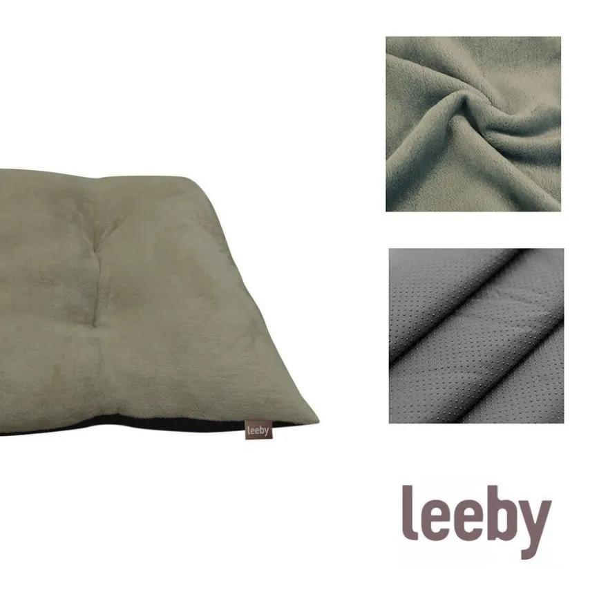 Leeby Cojín Acolchado de Terciopelo Verde para perros