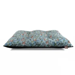 Leeby Cojín Acolchado Turquesa de Flores para perros