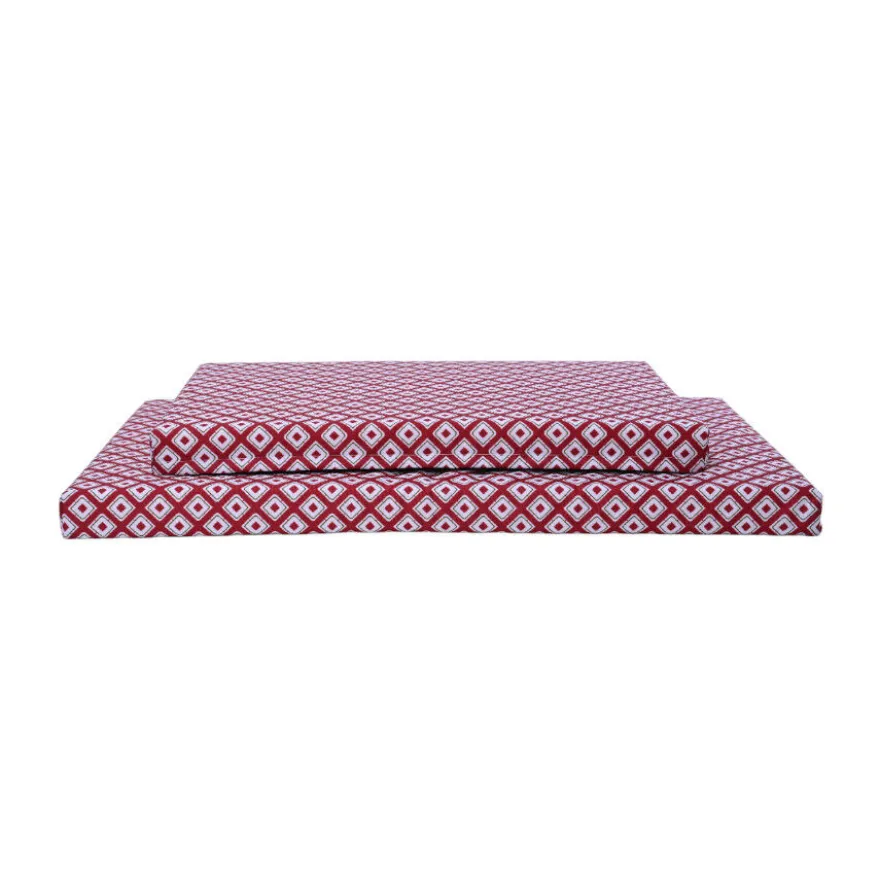 Leeby colchón impermeable rojo para perros