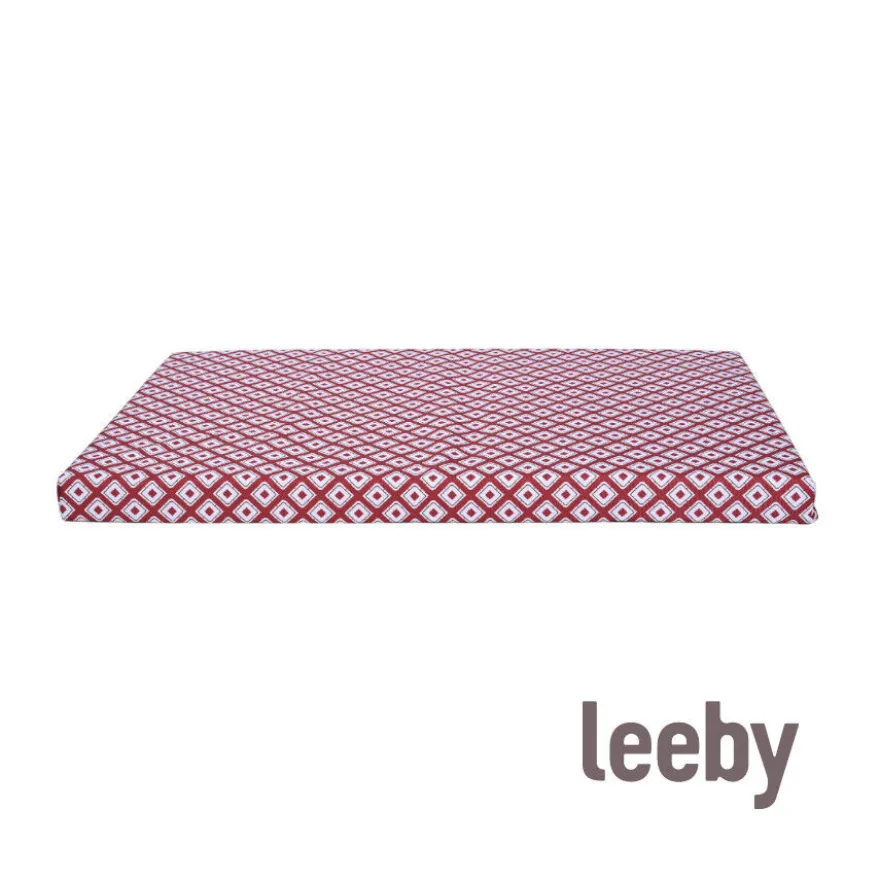 Leeby colchón impermeable rojo para perros