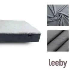 Leeby Colchón Ortopédico Viscoelástico Gris para perros
