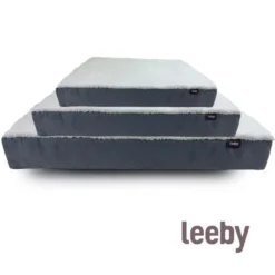 Leeby Colchón Ortopédico Viscoelástico Gris para perros