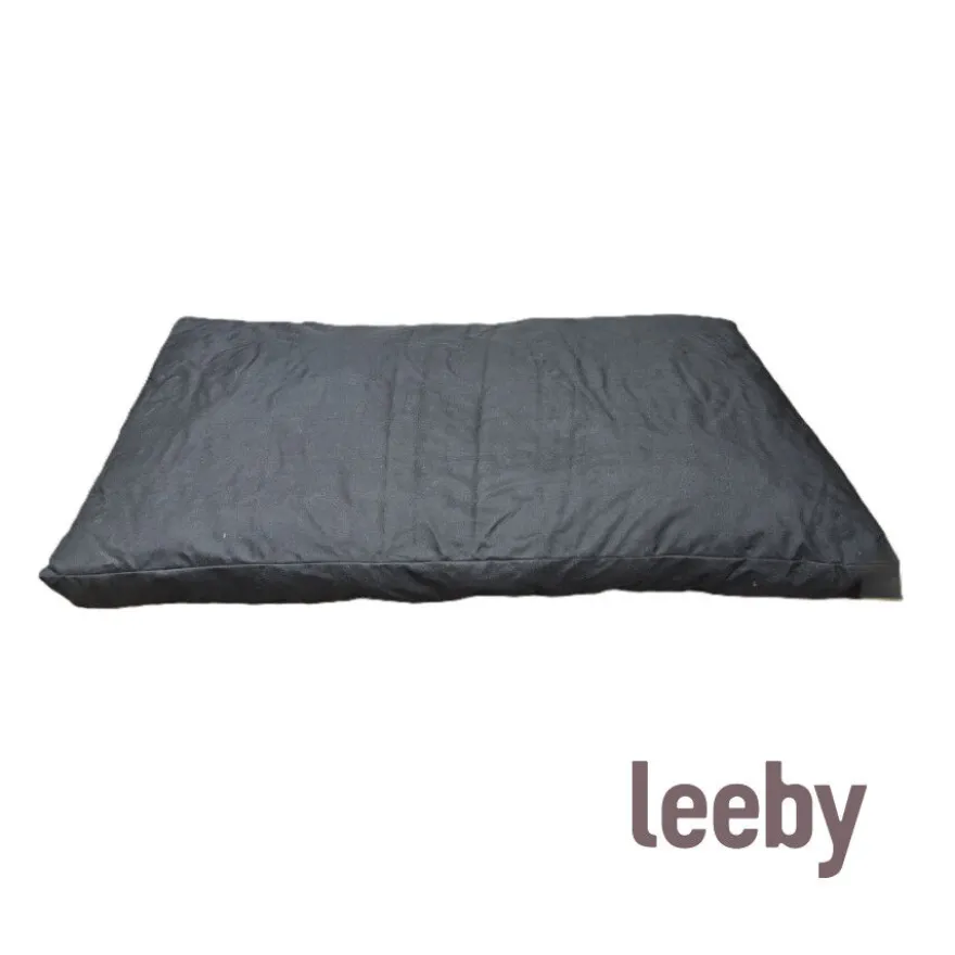 Leeby colchón waterproof negro para perros