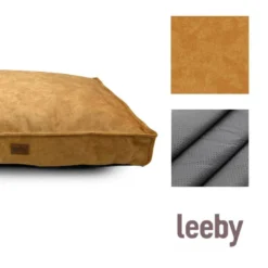 Leeby Colchoneta Impermeable y Desenfundable Dorada para perros