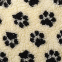 Leeby Colchoneta Suave con Estampado de Huellas para perros
