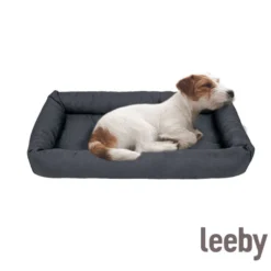 Leeby Colchoneta Suave Negra para perros