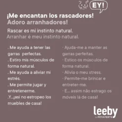 Leeby Colette torre rascador con cama nido gris para gatos