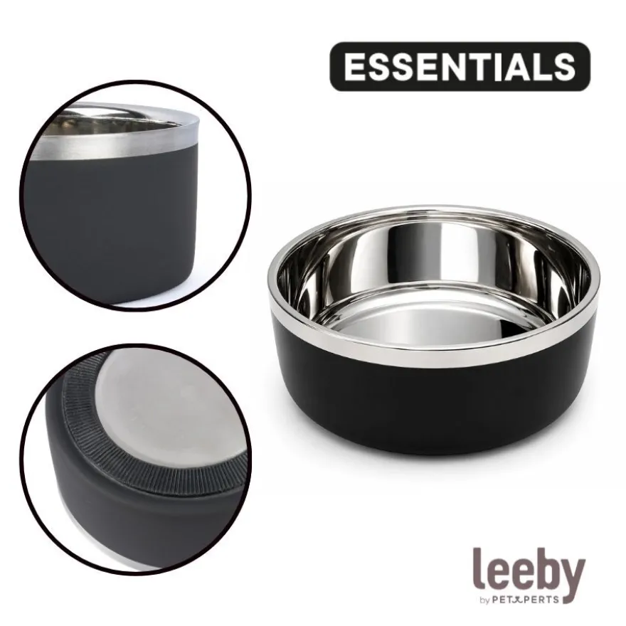Leeby Comedero Acero Inoxidable para perros y gatos