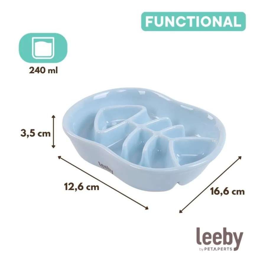 Leeby Comedero Antivoracidad de Cerámica para gatos