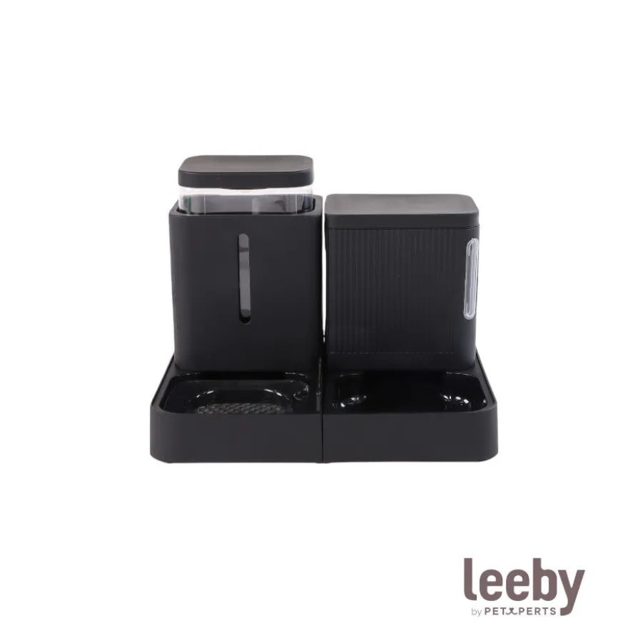 Leeby Comedero Automático y Dispensador de Agua 2 en 1 para perros y gatos