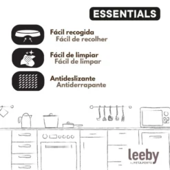 Leeby Comedero Cuadrado Taupe para perros