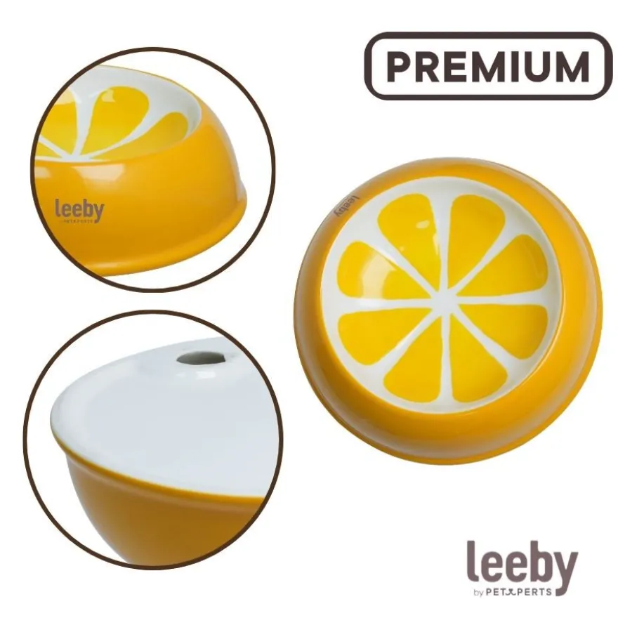 Leeby Comedero de Cerámica Estampado Limón para gatos