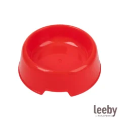 Leeby Comedero de Plástico Rojo para perros y gatos