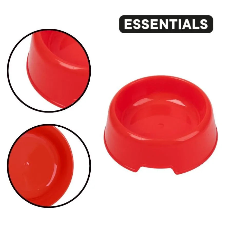 Leeby Comedero de Plástico Rojo para perros y gatos