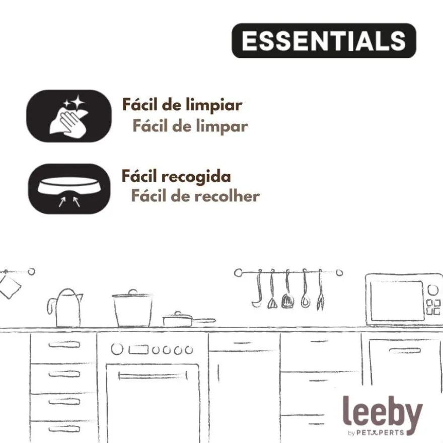 Leeby Comedero de Plástico Rojo para perros y gatos