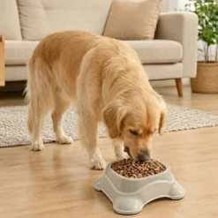 Leeby Comedero Plástico Taupe para perros