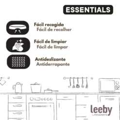Leeby Comedero Plástico Taupe para perros