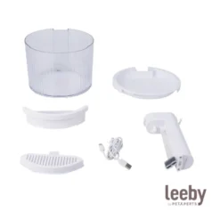 Leeby Fuente de Agua sin Cables Blanco para perros y gatos