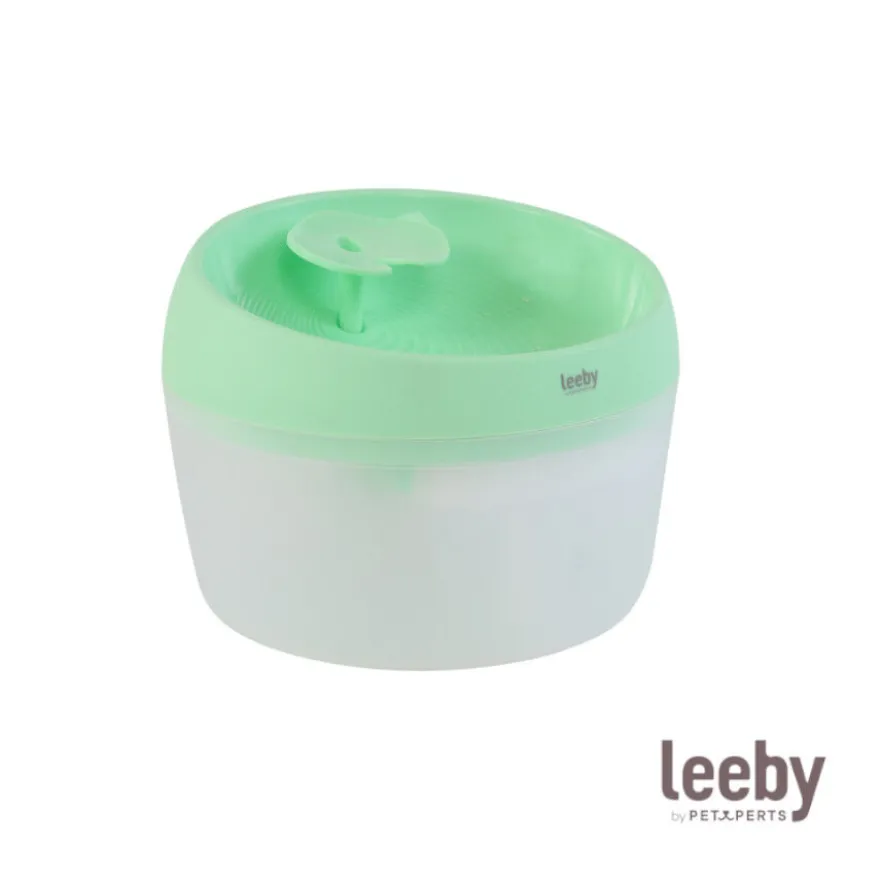 Leeby Fuente de Agua Verde para perros y gatos