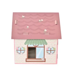 Leeby Hattie casita rascador de cartón rosa para gatos