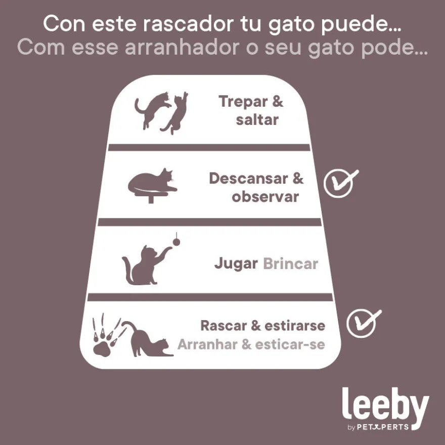 Leeby Jolly rascador de yute para gatos