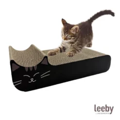 Leeby Kira tabla rascador de cartón negro para gatos