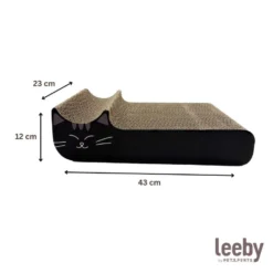 Leeby Kira tabla rascador de cartón negro para gatos
