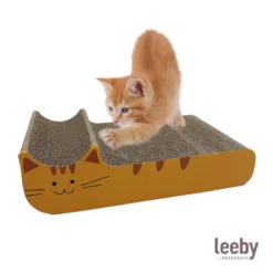 Leeby Kira tabla rascador de cartón naranja para gatos