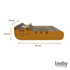 Leeby Kira tabla rascador de cartón naranja para gatos