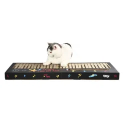 Leeby Kitty teclado rascador de cartón con bola para gatos