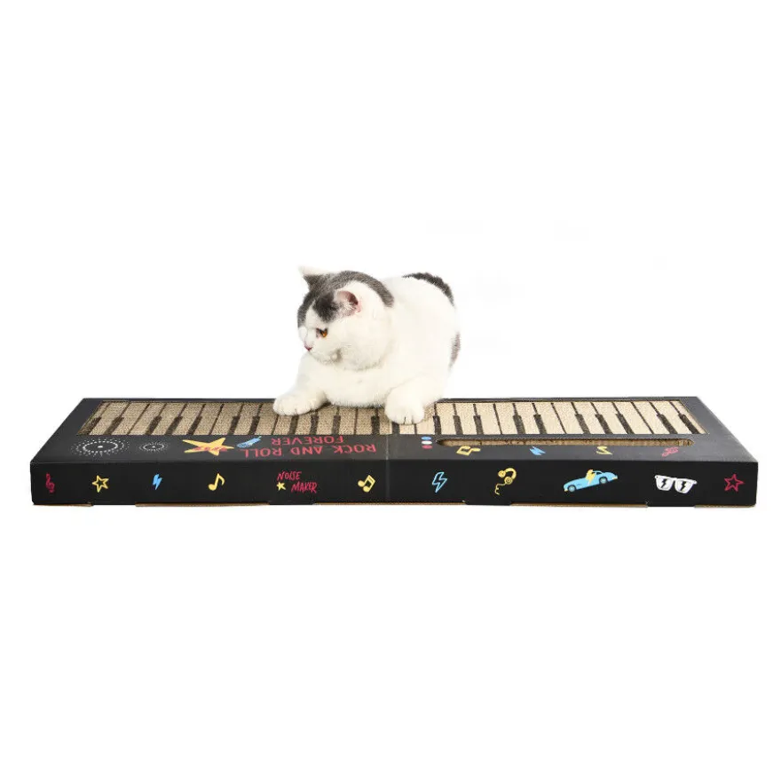 Leeby Kitty teclado rascador de cartón con bola para gatos