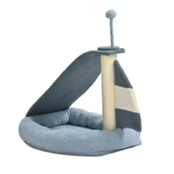 Leeby Koko rascador con cama y juguete para gatitos