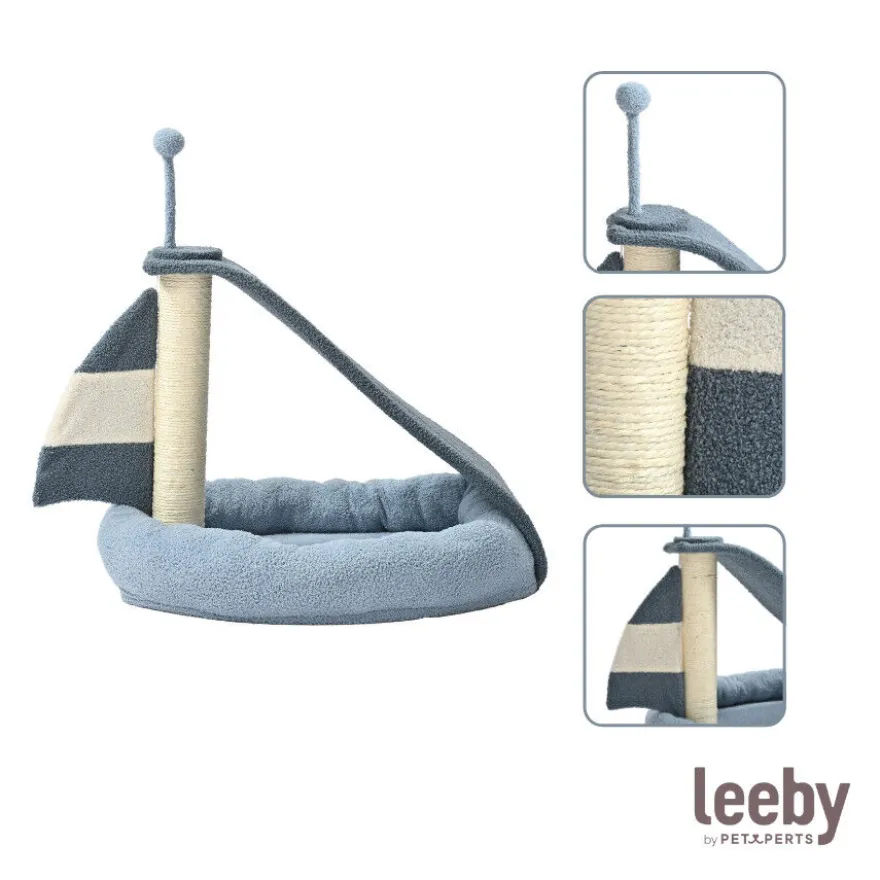 Leeby Koko rascador con cama y juguete para gatitos