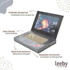 Leeby Lily rascador de cartón en forma de ordenador para gatos