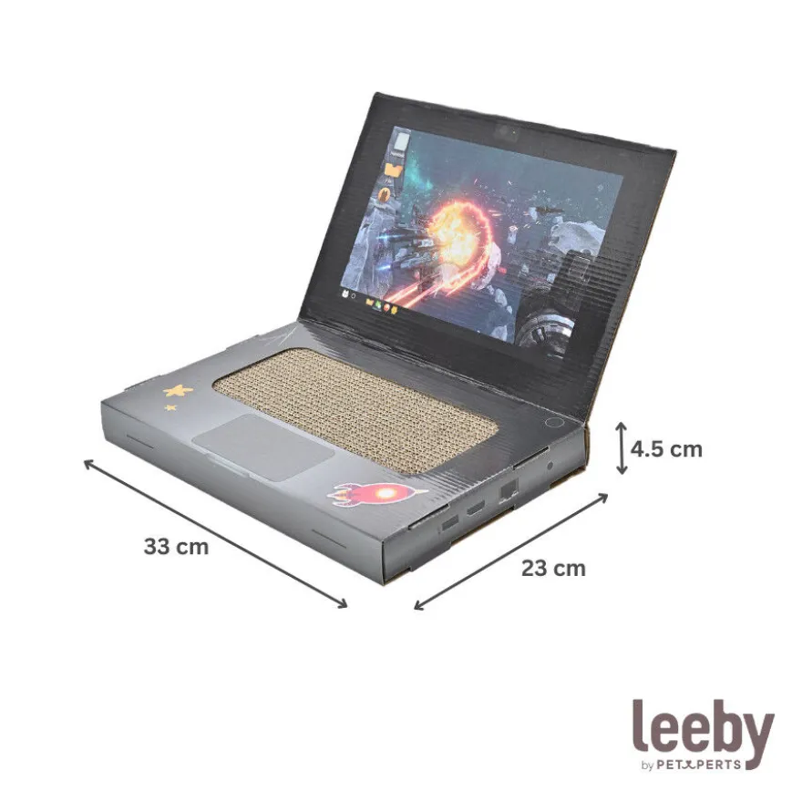 Leeby Lily rascador de cartón en forma de ordenador para gatos
