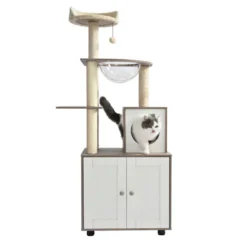Leeby Luna árbol rascador con mueble para gatos