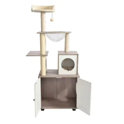 Leeby Luna árbol rascador con mueble para gatos