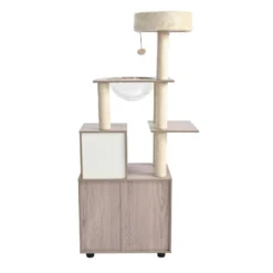 Leeby Luna árbol rascador con mueble para gatos