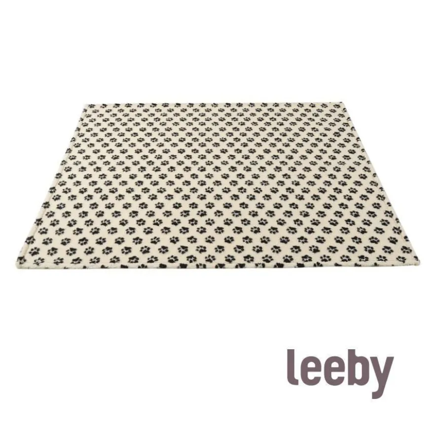 Leeby Manta de Lana con Estampado de Huellas para perros